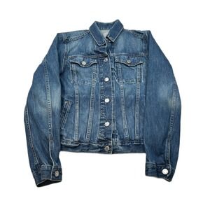 Gap 1969 Denim Jacket Womens Small Blue Jean‎ Button Front Classic Trucker